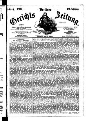 Berliner Gerichts-Zeitung on Jan 20, 1872