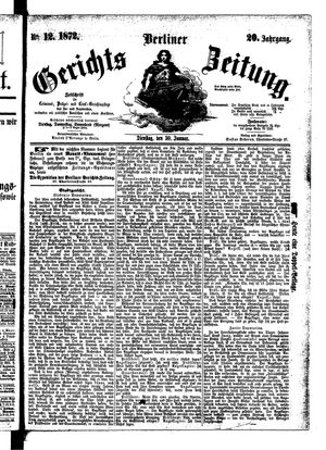 Berliner Gerichts-Zeitung vom 30.01.1872