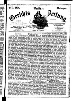 Berliner Gerichts-Zeitung vom 06.02.1872