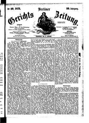 Berliner Gerichts-Zeitung vom 17.02.1872