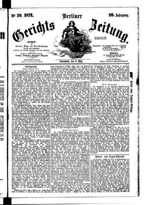 Berliner Gerichts-Zeitung vom 09.03.1872