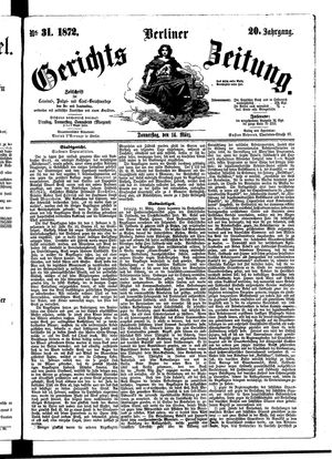 Berliner Gerichts-Zeitung on Mar 14, 1872