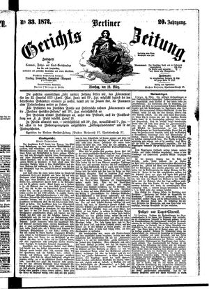 Berliner Gerichts-Zeitung on Mar 19, 1872