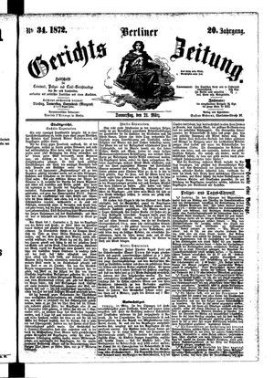 Berliner Gerichts-Zeitung on Mar 21, 1872