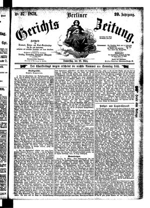 Berliner Gerichts-Zeitung on Mar 28, 1872