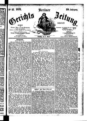 Berliner Gerichts-Zeitung vom 09.04.1872