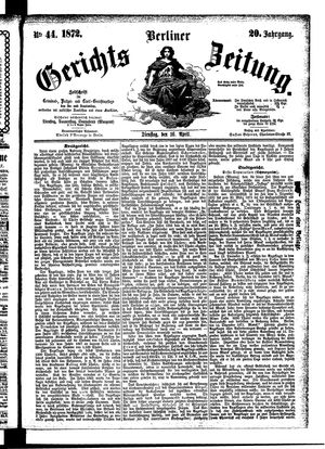 Berliner Gerichts-Zeitung vom 16.04.1872