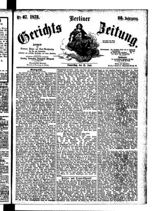 Berliner Gerichts-Zeitung vom 13.06.1872