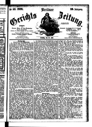 Berliner Gerichts-Zeitung vom 16.07.1872