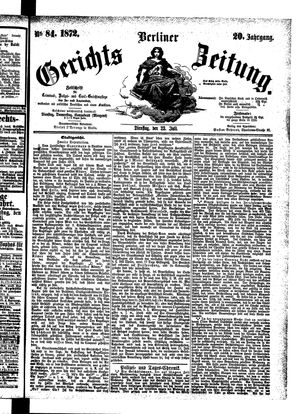 Berliner Gerichts-Zeitung vom 23.07.1872