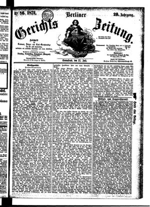 Berliner Gerichts-Zeitung vom 27.07.1872