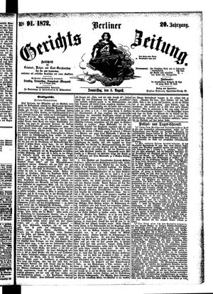 Berliner Gerichts-Zeitung on Aug 8, 1872