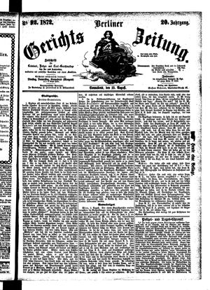 Berliner Gerichts-Zeitung on Aug 10, 1872