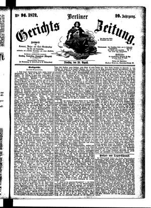 Berliner Gerichts-Zeitung on Aug 20, 1872