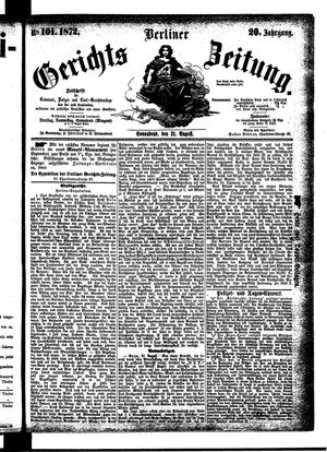 Berliner Gerichts-Zeitung vom 31.08.1872