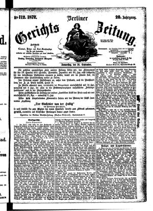 Berliner Gerichts-Zeitung on Sep 26, 1872