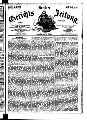 Berliner Gerichts-Zeitung on Oct 10, 1872