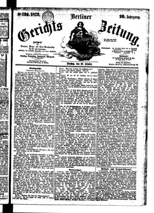 Berliner Gerichts-Zeitung vom 29.10.1872
