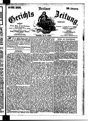 Berliner Gerichts-Zeitung vom 31.10.1872