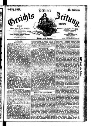 Berliner Gerichts-Zeitung vom 05.11.1872