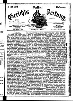 Berliner Gerichts-Zeitung on Nov 7, 1872
