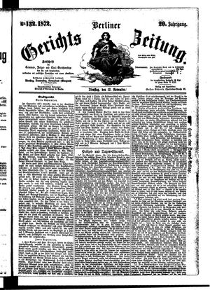 Berliner Gerichts-Zeitung on Nov 12, 1872