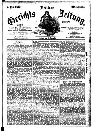 Berliner Gerichts-Zeitung vom 19.11.1872