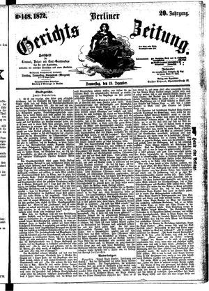 Berliner Gerichts-Zeitung vom 19.12.1872