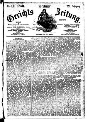 Berliner Gerichts-Zeitung vom 25.01.1873