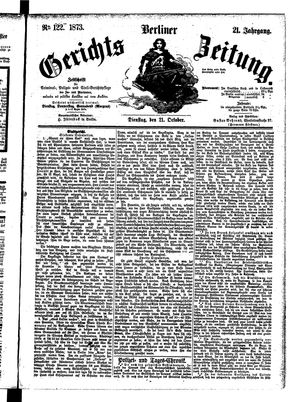 Berliner Gerichts-Zeitung on Oct 21, 1873