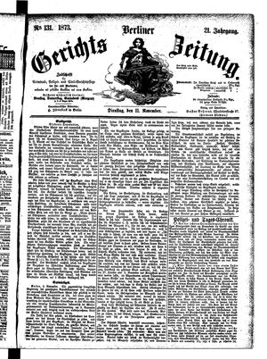 Berliner Gerichts-Zeitung on Nov 11, 1873