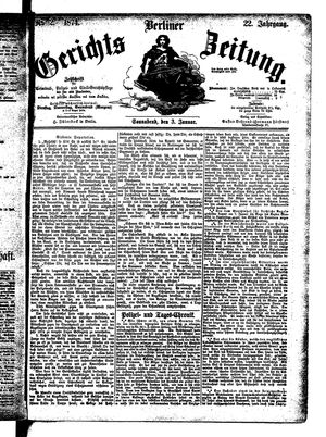 Berliner Gerichts-Zeitung vom 03.01.1874