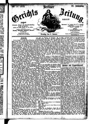 Berliner Gerichts-Zeitung vom 06.01.1874