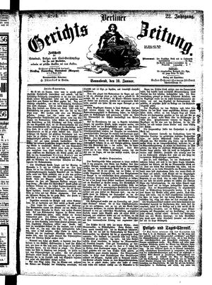 Berliner Gerichts-Zeitung vom 10.01.1874