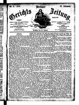 Berliner Gerichts-Zeitung vom 20.01.1874