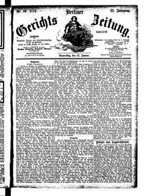 Berliner Gerichts-Zeitung vom 22.01.1874