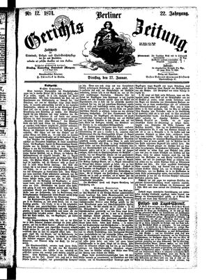 Berliner Gerichts-Zeitung vom 27.01.1874