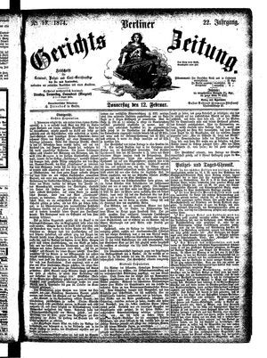 Berliner Gerichts-Zeitung vom 12.02.1874