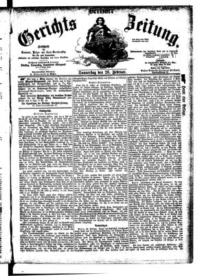 Berliner Gerichts-Zeitung on Feb 26, 1874