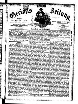 Berliner Gerichts-Zeitung on Feb 28, 1874