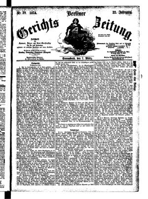 Berliner Gerichts-Zeitung vom 07.03.1874