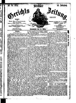 Berliner Gerichts-Zeitung vom 14.03.1874