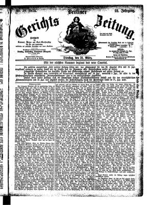 Berliner Gerichts-Zeitung vom 31.03.1874