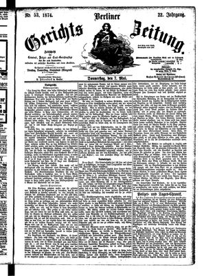 Berliner Gerichts-Zeitung vom 07.05.1874