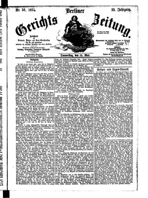 Berliner Gerichts-Zeitung vom 14.05.1874