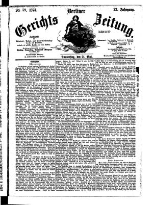 Berliner Gerichts-Zeitung vom 21.05.1874