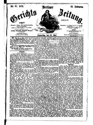 Berliner Gerichts-Zeitung vom 28.05.1874