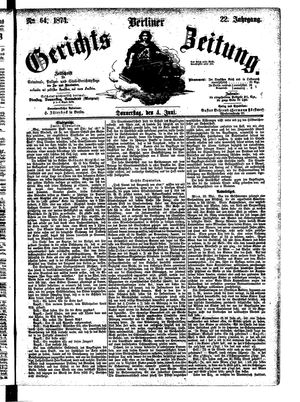 Berliner Gerichts-Zeitung vom 04.06.1874