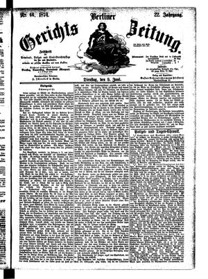 Berliner Gerichts-Zeitung vom 09.06.1874