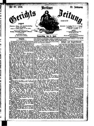 Berliner Gerichts-Zeitung vom 11.06.1874